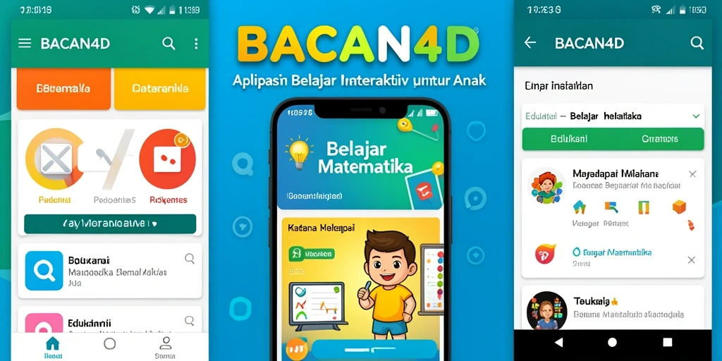 Tampilan antarmuka utama BACAN4D yang menarik dan interaktif.