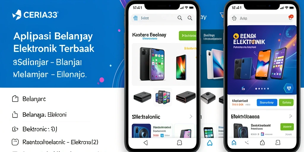 Screenshot antarmuka CERIA33 yang menampilkan fitur belanja elektronik.