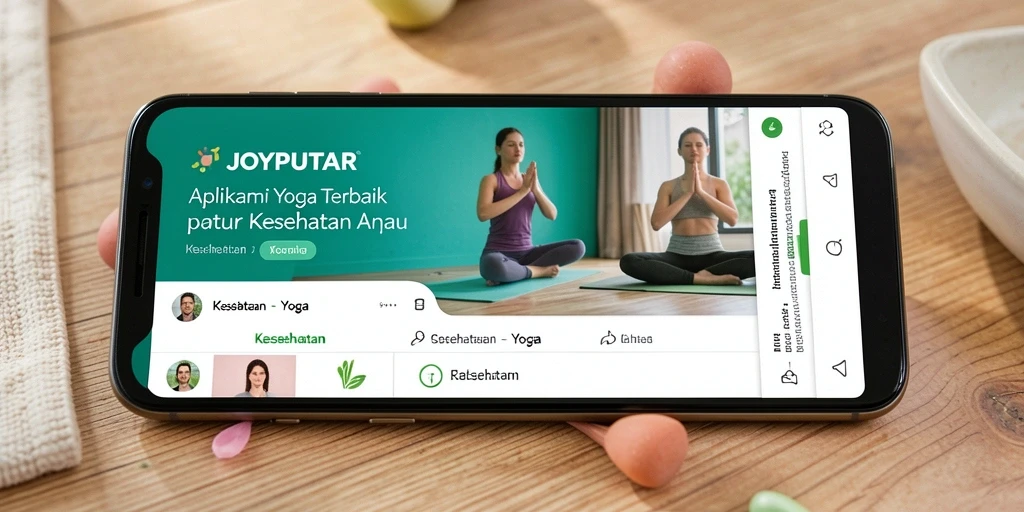 Tampilan antarmuka JOYPUTAR yang menawan dengan berbagai pilihan latihan Yoga.