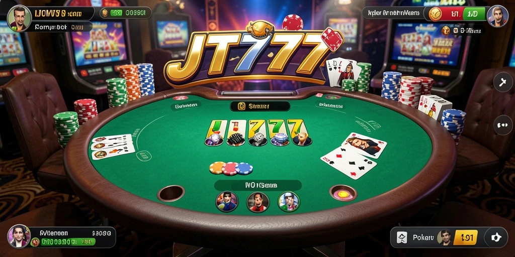Tampilan antarmuka user-friendly game Poker JT777.