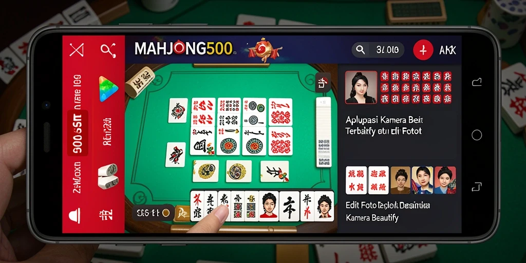 Tampilan antarmuka pengguna MAHJONG500 yang menarik dan fungsional.