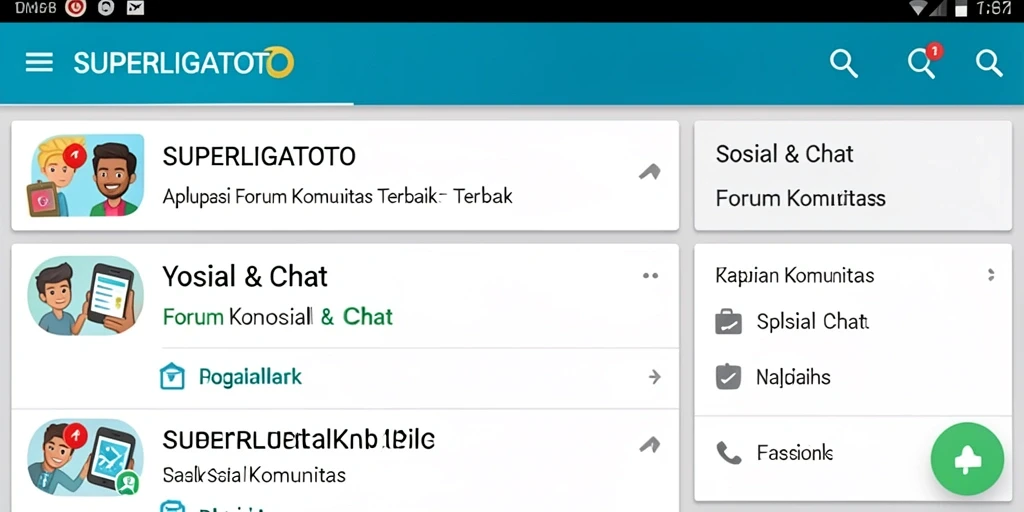 Antarmuka SUPERLIGATOTO dengan fitur Forum Komunitas yang interaktif.