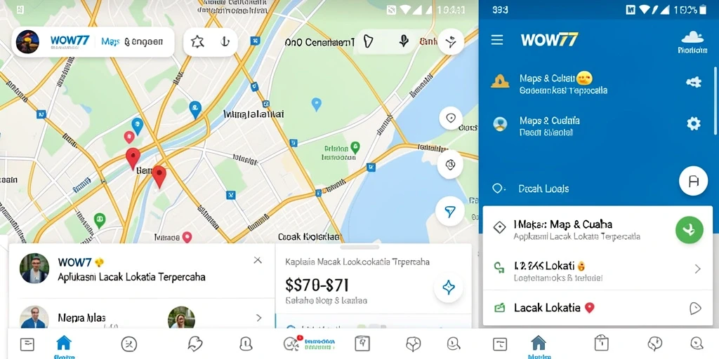 Antarmuka WOW77 yang sederhana dan fungsional untuk Lacak Lokasi.